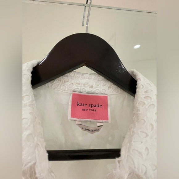 Kate Spade White Eyelet Shirtdress with POCKETS - Picture 2 of 6